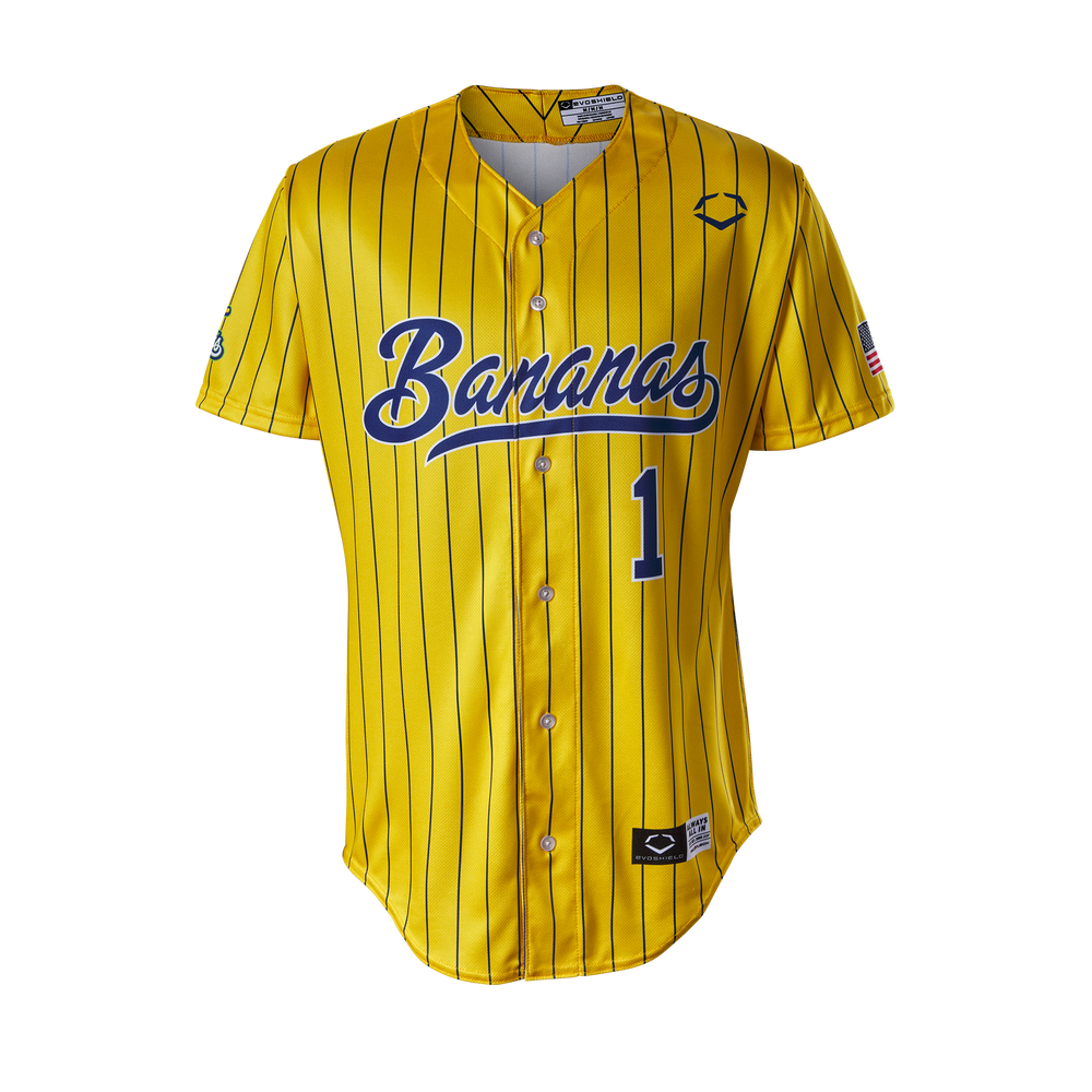 Evoshield Savannah Bananas Jersey - Yellow Pinstripe