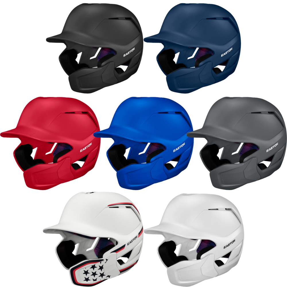 Easton Z50 Matte Batting Helmet with Multi-Adjust Jaw Guard