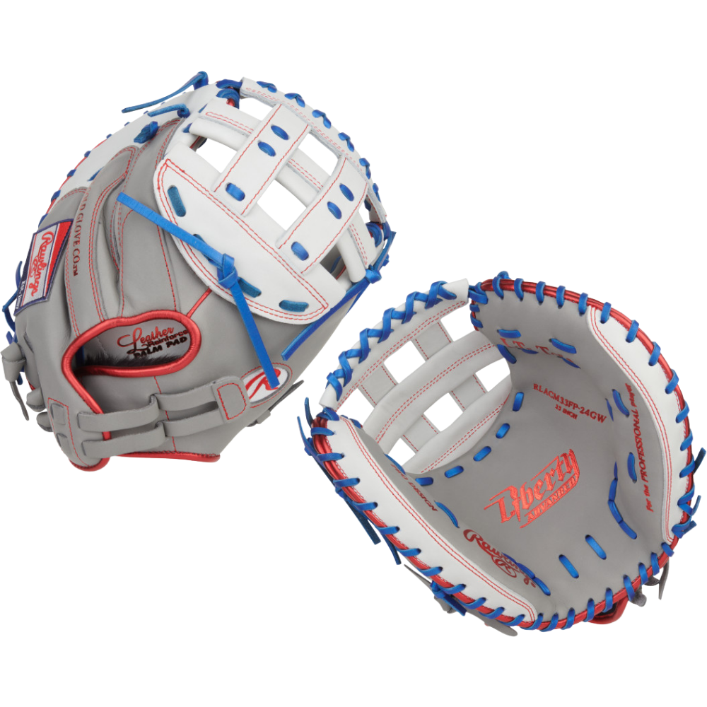 Rawlings Liberty Advanced 33 inch White Fastpitch Catchers Mitt RLACM33FP-24GW