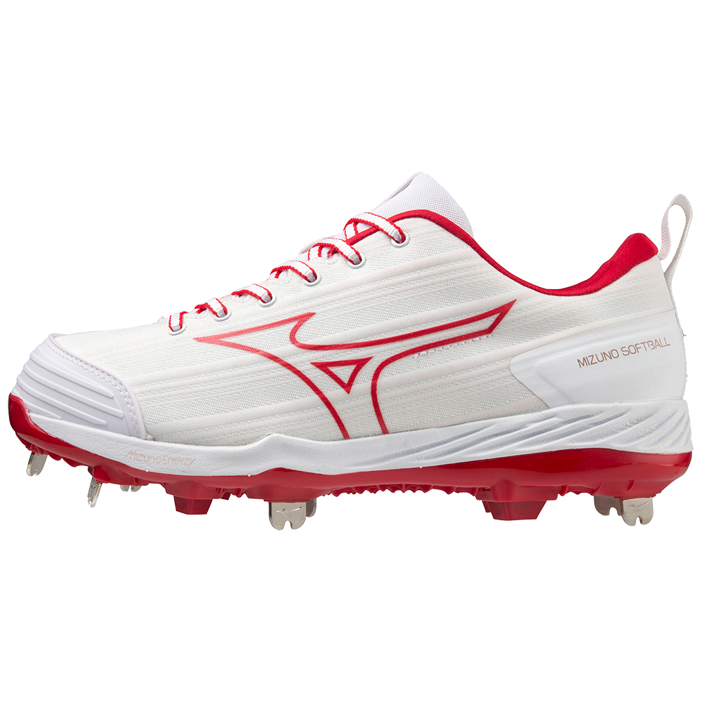 All white mizuno softball cleats discount