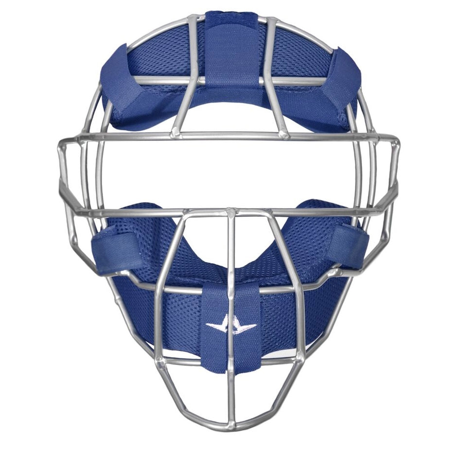 All Star Two Piece Catchers Mask tagged "Face Mask" Baseball Bargains