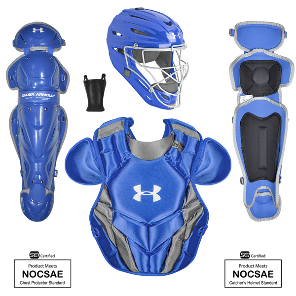 Easton Mako Baseball Catchers Gear Set Royal Blue Intermediate