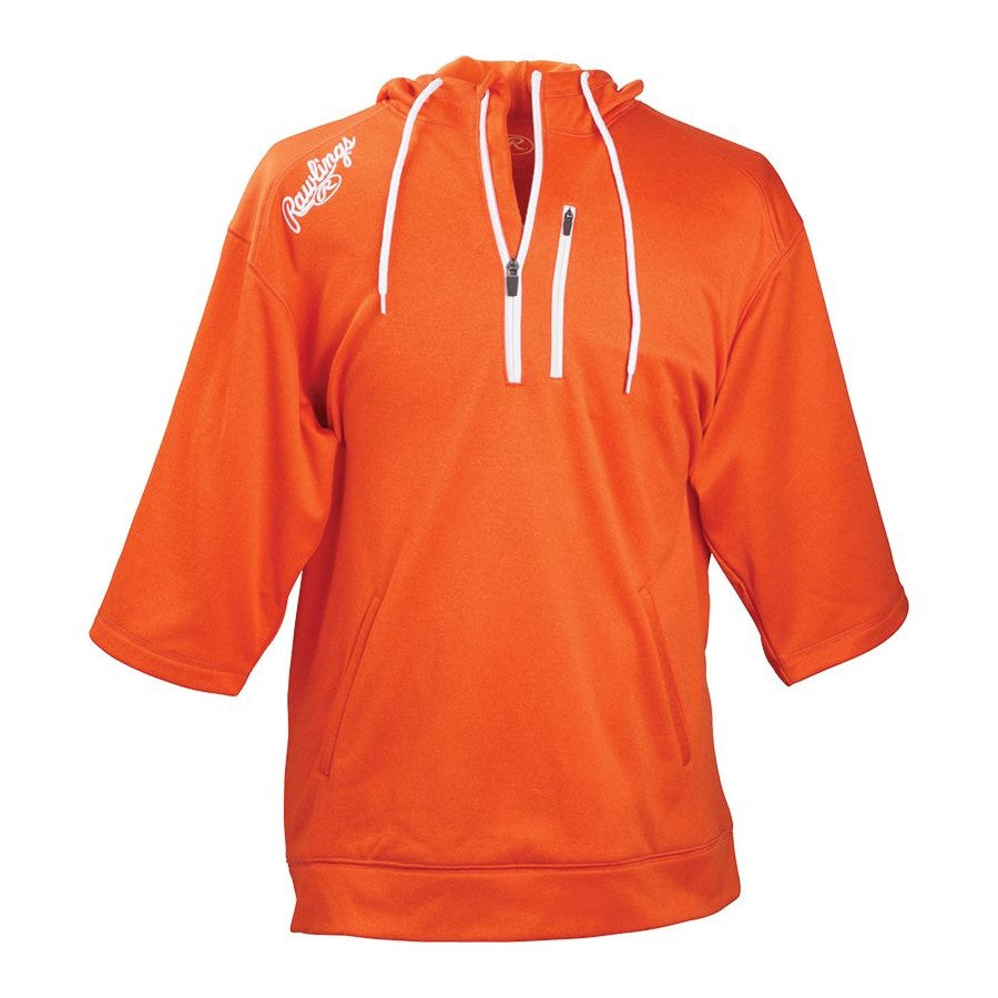 rawlings rhyto mens short sleeve hoodie - burnt orange