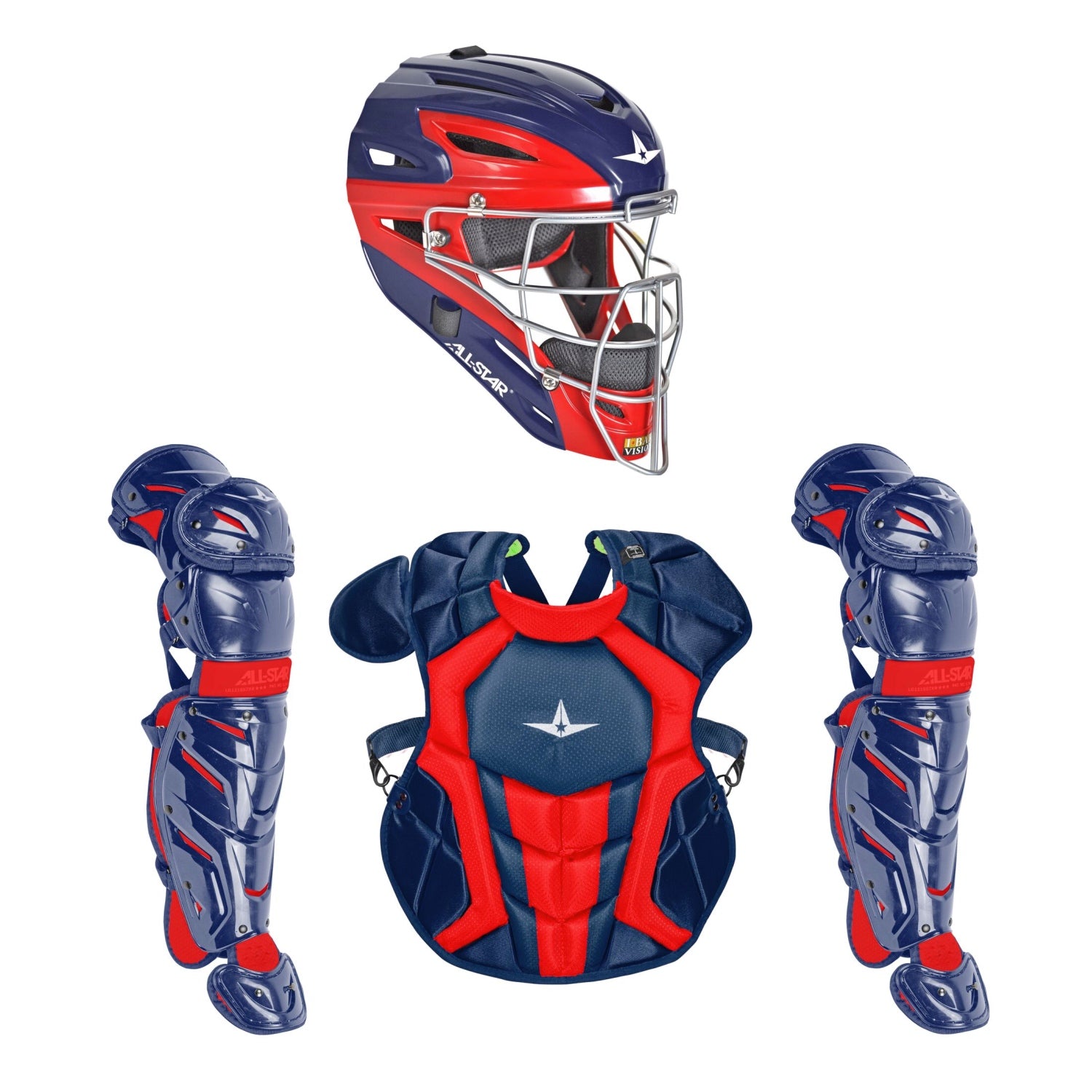 catching gear for youth baseball All Star Intermediate System7 Axis Catchers Kit - GRAPHITE